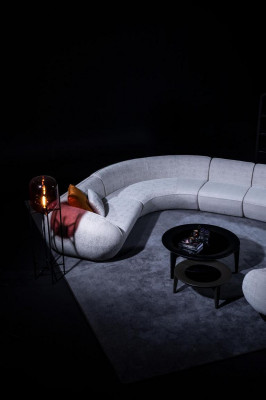 Gray corner sofa set, living room upholstered sofa, luxury corner sofa group, sofa.