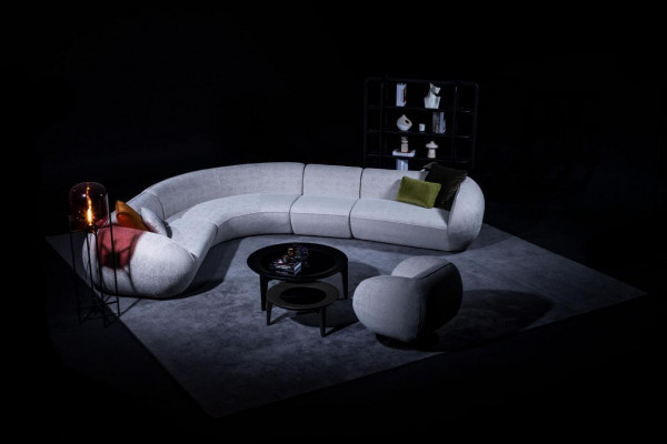 Gray corner sofa set, living room upholstered sofa, luxury corner sofa group, sofa.