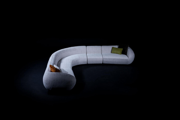 Living room corner sofa luxury L-shaped sofa modern seating area lounge seating group
