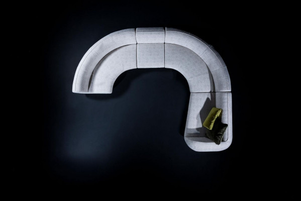 Semi-circular U-shape sofa corner sofa living landscape furniture designer corner couches