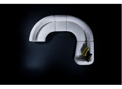 Semi-circular U-shape sofa corner sofa living landscape furniture designer corner couches