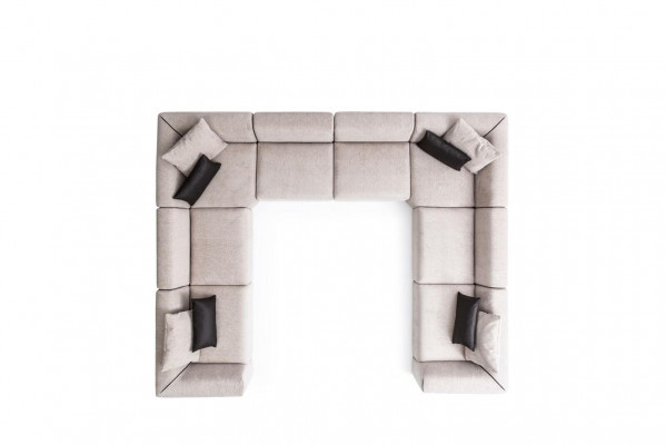 Sofa U-Shape Upholstered Sofa Couch Living Room Design Modern Corner Sofas