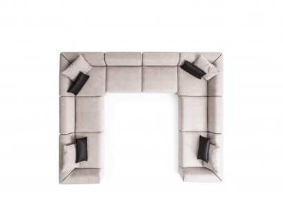 Sofa U-Shape Upholstered Sofa Couch Living Room Design Modern Corner Sofas