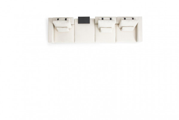 Sofa White Six-seater Living Room Furniture Luxury Couches Fabric Furniture