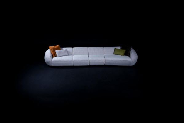Living room sofa six-seater upholstered furniture luxury designer couch fabric