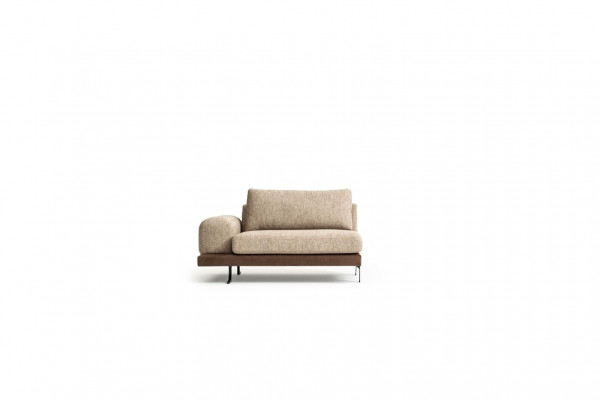 Large beige sofa, upholstered furniture, six-seater designer suite, textile