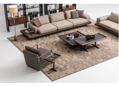 Modern sofa set, living room sofa landscape, five-seater living room sofas