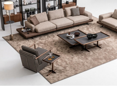 Modern sofa set, living room sofa landscape, five-seater living room sofas