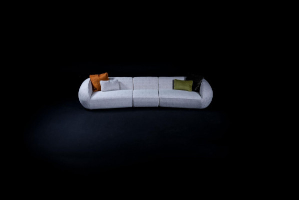 Upholstered Furniture Six-seater Living Room Couch Textile Sofas Modern Furniture