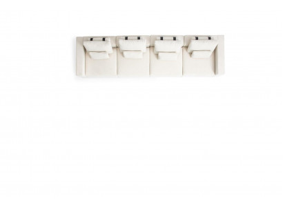White Six-Seater Luxury Textile Sofas Living Room Modern Seating Group