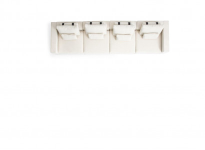 White Six-Seater Luxury Textile Sofas Living Room Modern Seating Group