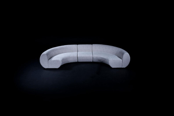 Semi-circular gray corner sofa set textile sofas U-shaped couch modern new
