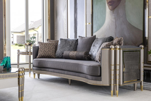 Luxury Three-Seater XXL Sofa Big Couch Upholstery Furniture 260cm Design Interior