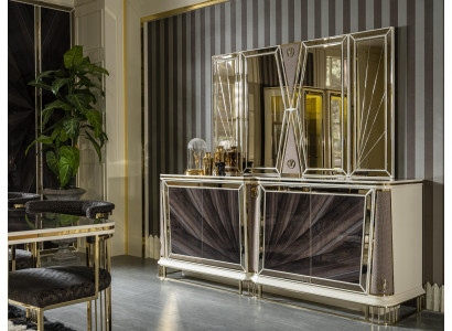 Luxury Dresser Sideboard Metal Gold Cabinet Noble Dressers New