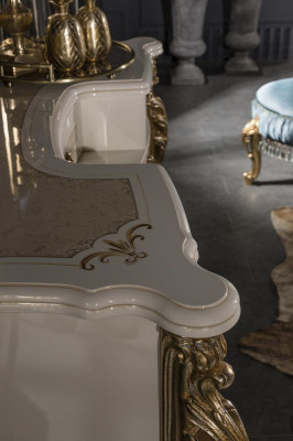 Bedroom set beige dresser elegant mirror modern luxury design new 2-piece.