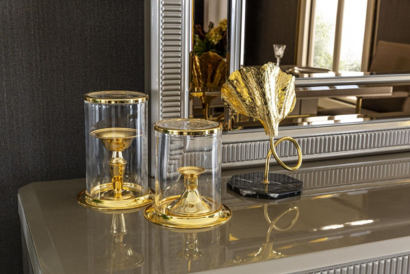 Dining Room Set Gray Sideboard Mirror Luxury Beautiful Design Elegant New 2-piece.