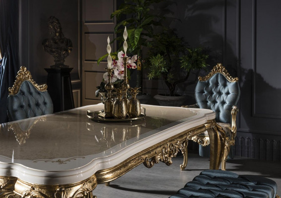 Modern luxury dining table elegant table classic dining room tables furniture gold