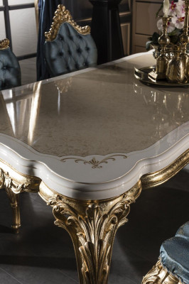 Modern luxury dining table elegant table classic dining room tables furniture gold