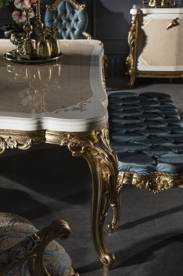 Modern luxury dining table elegant table classic dining room tables furniture gold