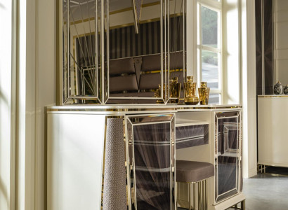 Luxury Vanity Table Design Console Chest Vanity Tables Mirror 2-piece.