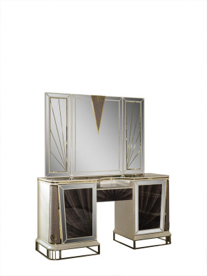 Luxury Vanity Table Design Console Chest Vanity Tables Mirror 2-piece.