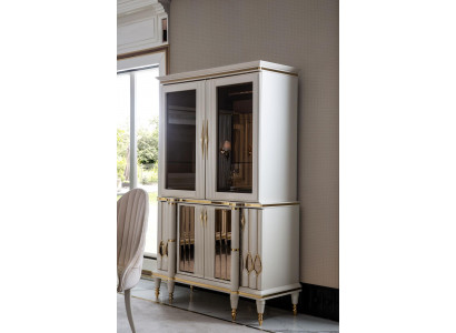 Display cabinet white cabinet furniture dining room furniture wood luxury metal display cabinets