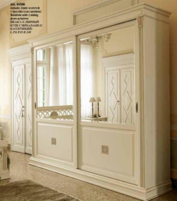 Noble wardrobe luxury sliding doors design bedroom cabinets clothes solid wood new