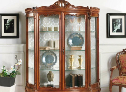 Glass cabinet display sideboard furniture wooden cabinet XXL luxury display wooden cabinet