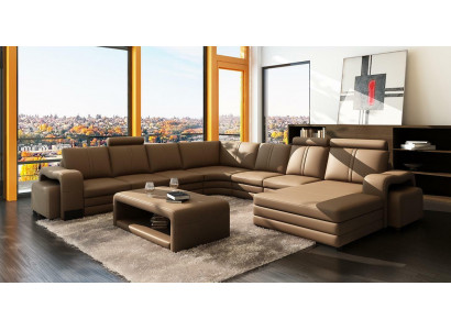 Designer living landscape U-shape stool coffee table couch corner sofa upholstery