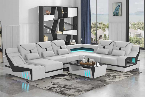 Sectional sofa U-shaped corner sofa designer sofa black corner suite