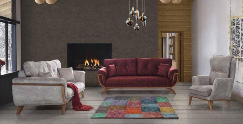 Textile Lounge Luxury Club Upholstery Relax Sofa Furniture Design Couch