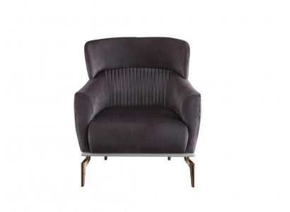 Armchair Modern Black Lounge Club Living Room Textile Luxury Design