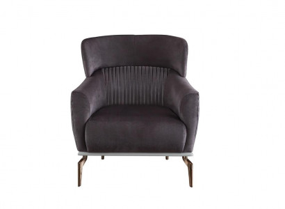 Armchair Modern Black Lounge Club Living Room Textile Luxury Design