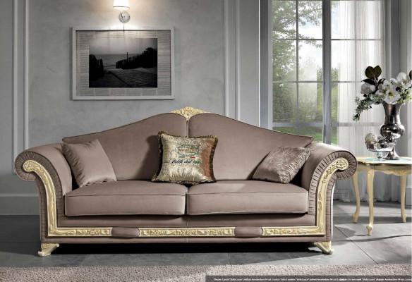 Living Room Set Sofa Suite Wood Living Room Classic Design Italian Set 9-piece.