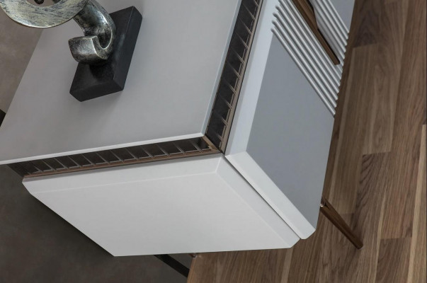 Living room wall unit gray furniture sideboard TV wall panel 2-piece