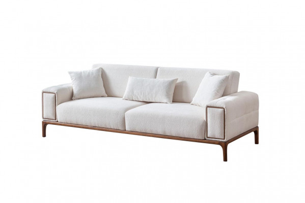 Sofa 3-seater modern furniture white color living room luxury three-seater