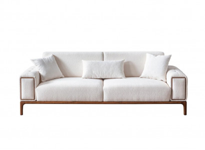 Sofa 3-seater modern furniture white color living room luxury three-seater