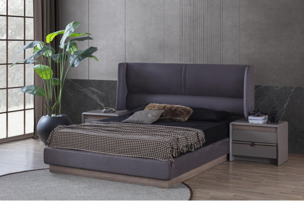 Bedroom Set Luxury Complete Bed 2x Nightstand Modern 3-piece New