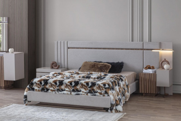 Bedroom Set Luxury Complete Bed + 2x Nightstands 3pcs. Modern Set New