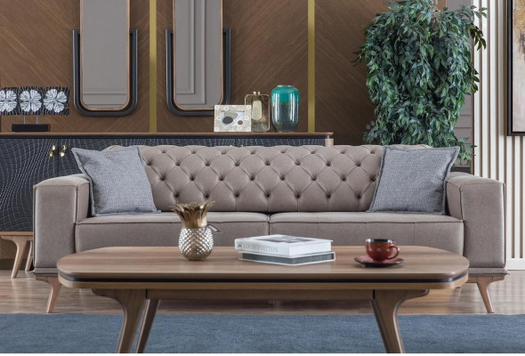 Luxury Modern Living Room Set 4-piece. 4-seater Armchair Coffee Table Furniture New