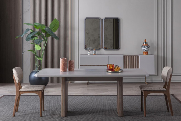 Dining room set dining suite group table chairs 8-piece modern furniture dining group