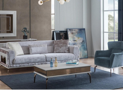 Living room set, suite group, furnishings, sofa, couches, coffee table, 3-piece.