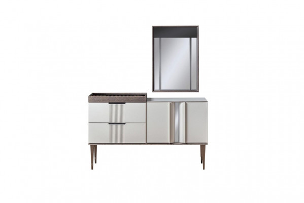 Design dressing table with mirror luxury bedroom furniture 2-piece style