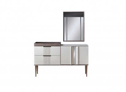 Design dressing table with mirror luxury bedroom furniture 2-piece style