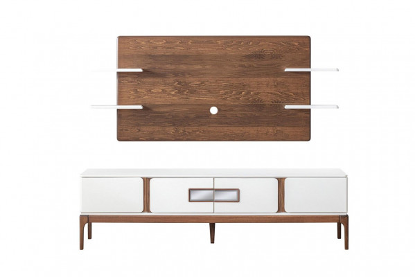 Style living room set, wall unit 2-piece. Sideboard, TV wall panel, wall units.