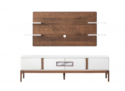 Style living room set, wall unit 2-piece. Sideboard, TV wall panel, wall units.