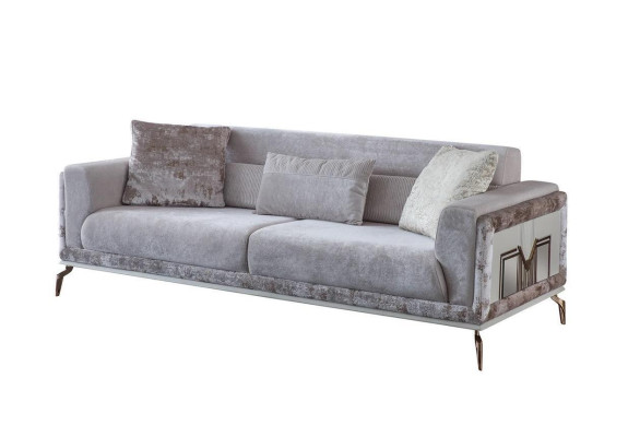 Modern sofa 3-seater furniture white color in living room luxury novelty