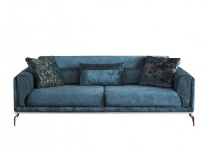Modern sofa 3-seater luxury green design furniture in living room couches 235cm