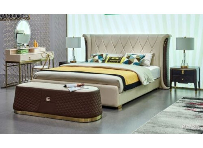 Bedroom set design bed 2x nightstands 3-piece luxury complete suite new