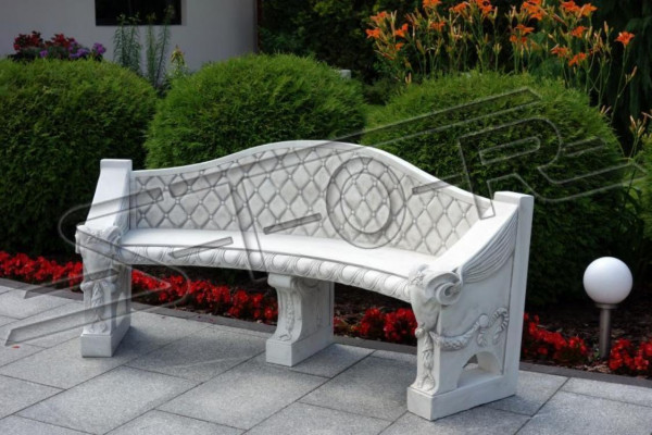 Antique Style Stone Armchair Bench Chair Garden Terrace Noble Decor Design Throne